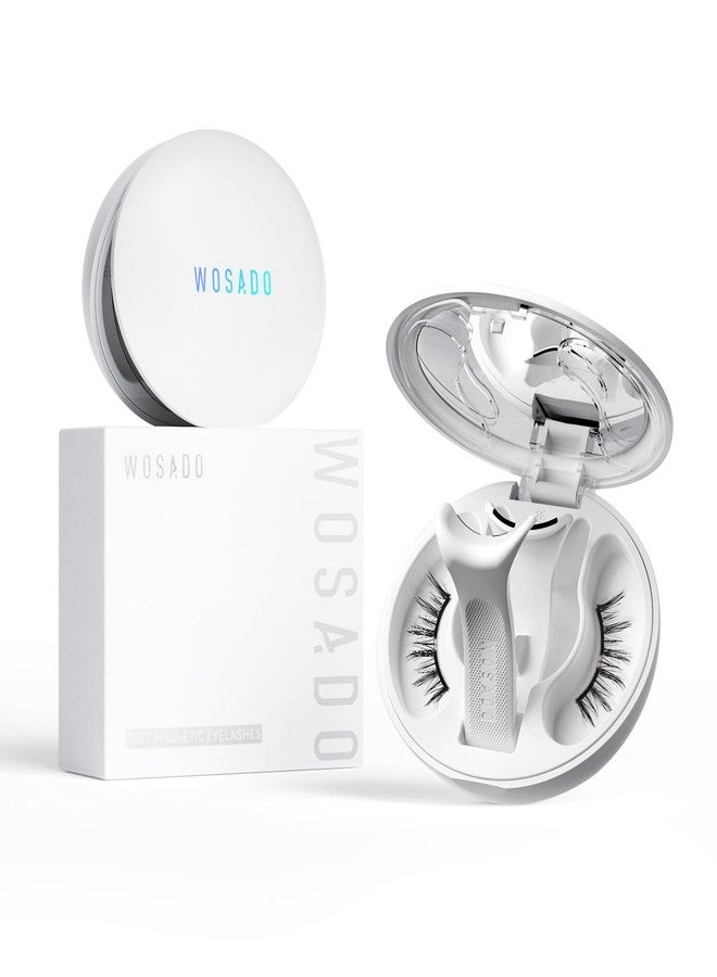 WOSADO Magnetic Eyelashes with Applicator Kit, [V10 Ultra Black] Reusable Magnetic Lashes without Eyeliner, Glue-free False Lashes, Waterproof, Lightweight, Suit for Natural Makeup - Image 1