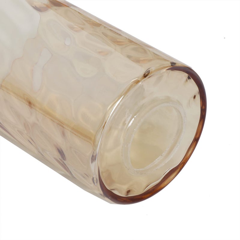 Voguad 2 Pack Hammered Glass Lamp Shade, Amber Colored Cylinder Light Fixture Shade Replacement, Water Ripple Globe for Chandelier, Wall Sconce, Pendant Light, 1 5/8 inch Fitter - Image 5