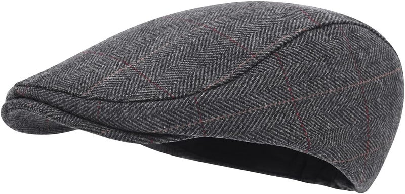 STARANCE Men's Flat Cap Wool Tweed Driving Irish Newsboy Hat - Image 1