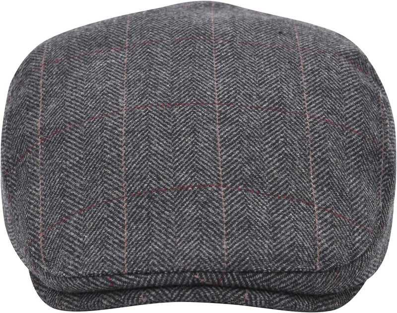 STARANCE Men's Flat Cap Wool Tweed Driving Irish Newsboy Hat - Image 4