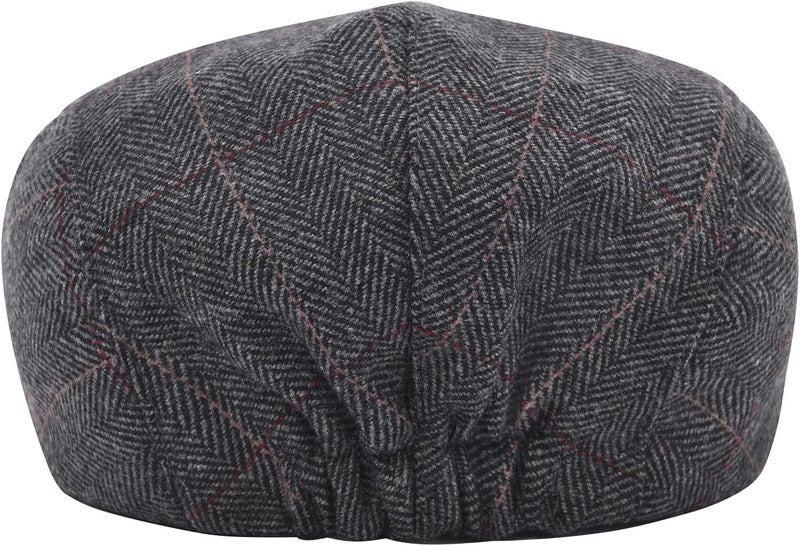 STARANCE Men's Flat Cap Wool Tweed Driving Irish Newsboy Hat - Image 5