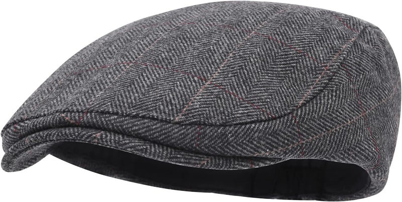 STARANCE Men's Flat Cap Wool Tweed Driving Irish Newsboy Hat - Image 2