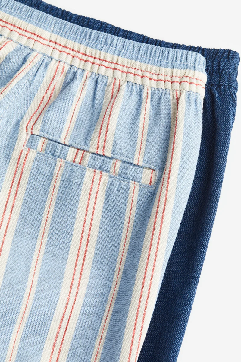 H&M Kids 2 Pack Loose Fit Roll Up Trousers