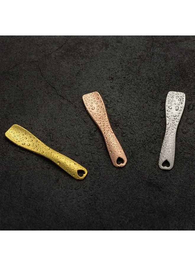 ليزا بيك مجموعة من 3 ملاعق مكياج معدنية، ملعقة صغيرة، مغرفة تجميل للخلط، مستحضرات تجميل الوجه، قناع الوجه (فضي وذهبي وذهبي وردي) - Image 3