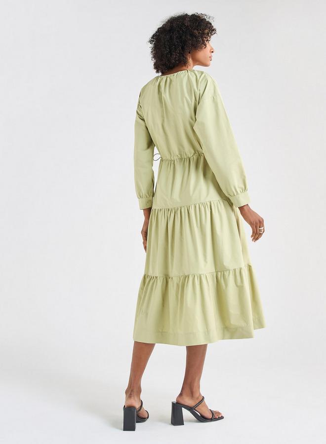 Splash FAV Tiered Cotton Midi Dress - Image 2