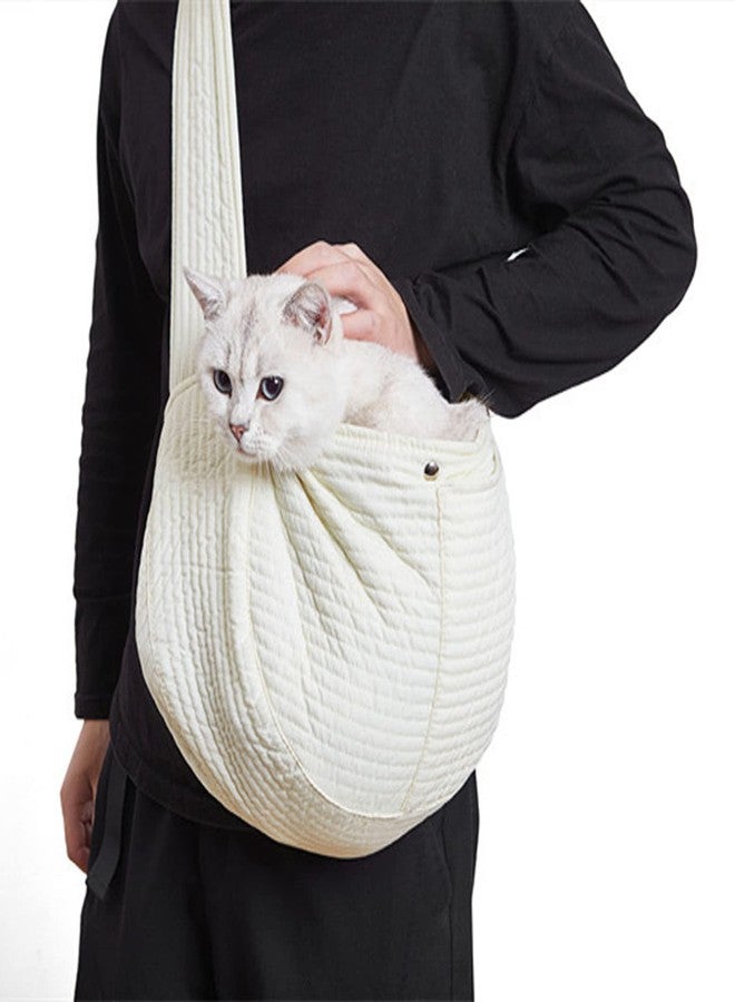 Asixxsix Dog Sling Carrier, Breathable Hand Safe Pet Sling Carrier Soft Comfortable Cat Sling Carrier with Widen Shoulder Strap for Outdoor, Traveling, Subway, Small Dogs, Cats, - Image 1