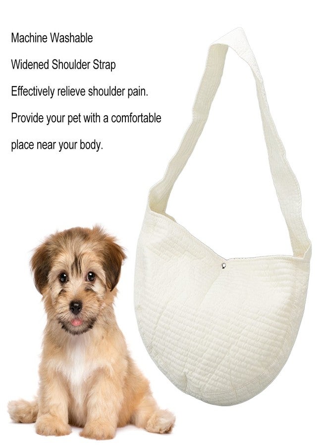 Asixxsix Dog Sling Carrier, Breathable Hand Safe Pet Sling Carrier Soft Comfortable Cat Sling Carrier with Widen Shoulder Strap for Outdoor, Traveling, Subway, Small Dogs, Cats, - Image 2