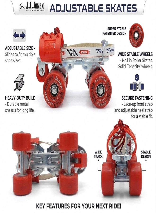 Jonex Boy Tenacity Roller_Derby_Wheel Roller Skates (Red) - Image 2