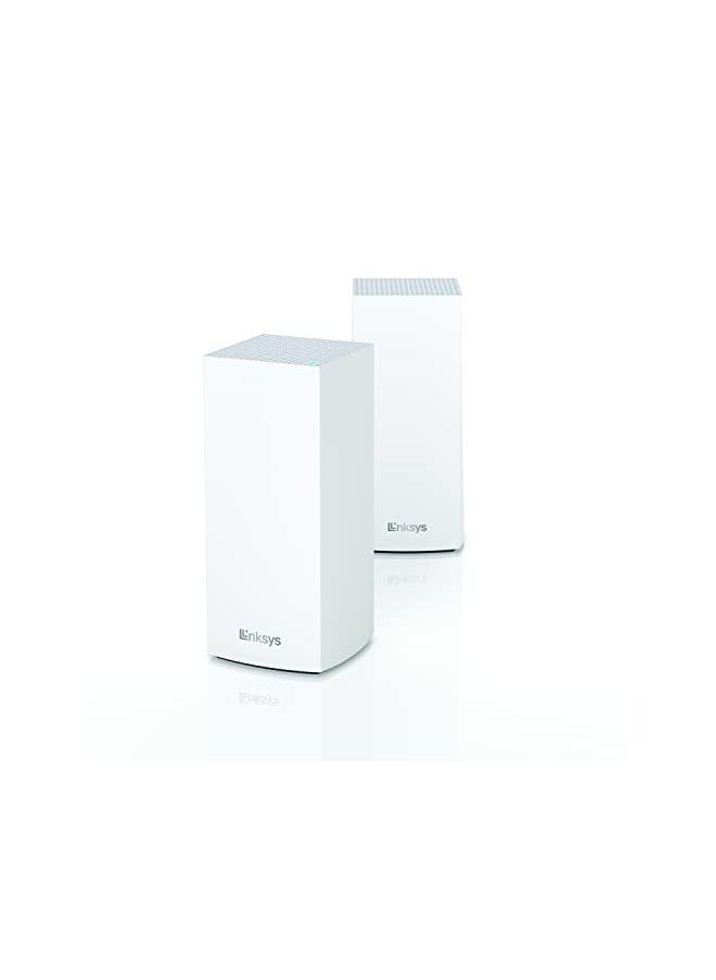 LINKSYS - Linksys MX8000 Mesh WiFi Router - AX4000 WiFi 6 Router - Velop Tri-Band WiFi Mesh Router - WiFi 6 Mesh Computer Routers For Wireless Internet - Internet Router - Connect 80+ Devices, 5,400 Sq Ft, 2-Pk - Image 1