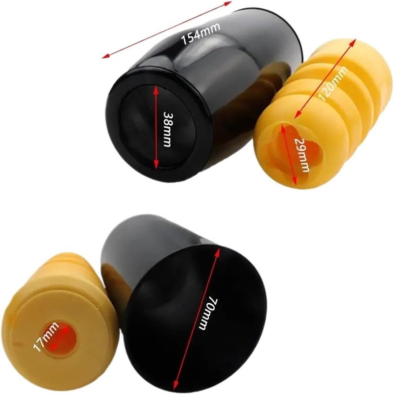 QASULER Rear Dust Cover Air Shock Absorber Boot Set - Image 2