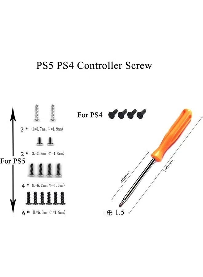 Screws Set for PS4 PS5, Xbox one/series X Controller Install Repair Screws and Phillips T6 T8 Screwdrivers Open Shell Tool - Image 3