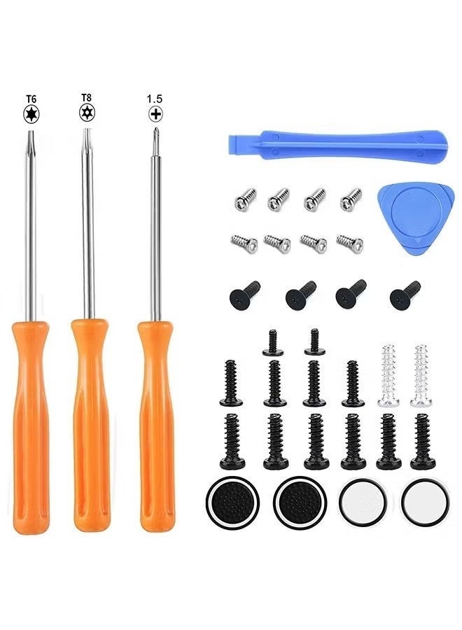 Screws Set for PS4 PS5, Xbox one/series X Controller Install Repair Screws and Phillips T6 T8 Screwdrivers Open Shell Tool - Image 1