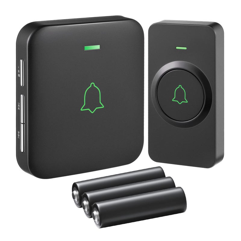 AVANTEK Wireless Door Bell BA11 Waterproof Battery Operated Doorbell Chime Operating at 1000 Feet Portable Door Chime kit with 52 Melodies 5 Volume Levels and CD Quality Sound - Image 1