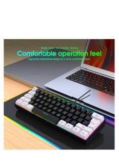 إتش إكس إس جيه لوحة مفاتيح سلكية للألعاب 61 مفتاحًا بإضاءة خلفية RGB  - Image 4
