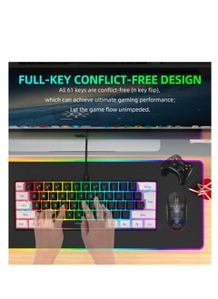 إتش إكس إس جيه لوحة مفاتيح سلكية للألعاب 61 مفتاحًا بإضاءة خلفية RGB  - Image 5