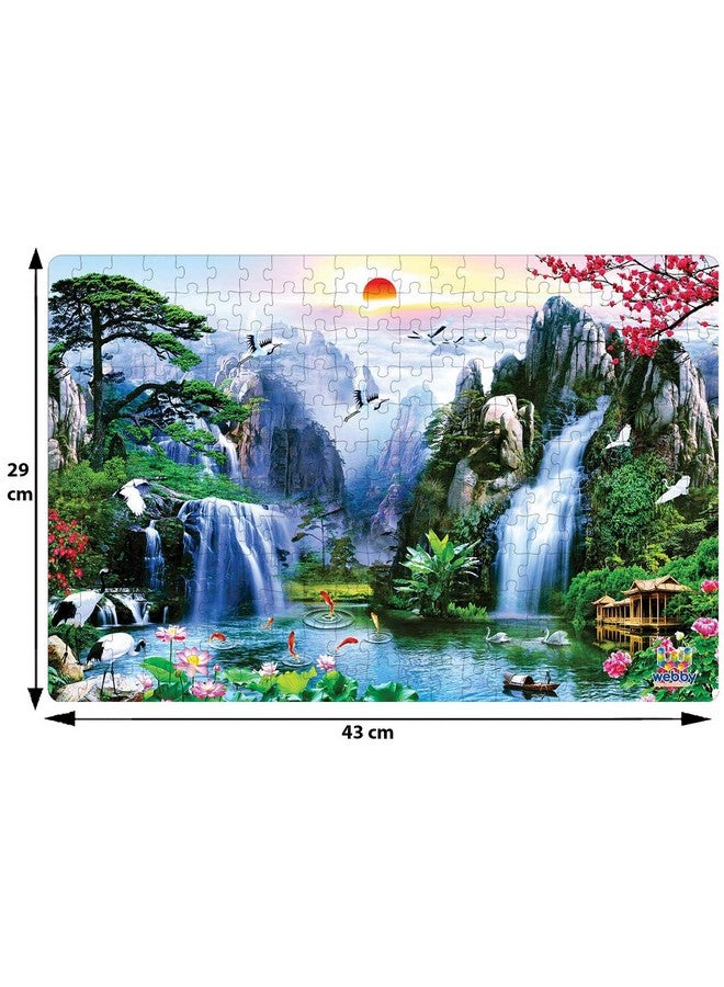 Webby Kids High Mountains with Waterfall Wooden Jigsaw Puzzle, 252 Pieces - Image 5