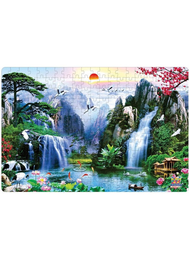 Webby Kids High Mountains with Waterfall Wooden Jigsaw Puzzle, 252 Pieces - Image 2