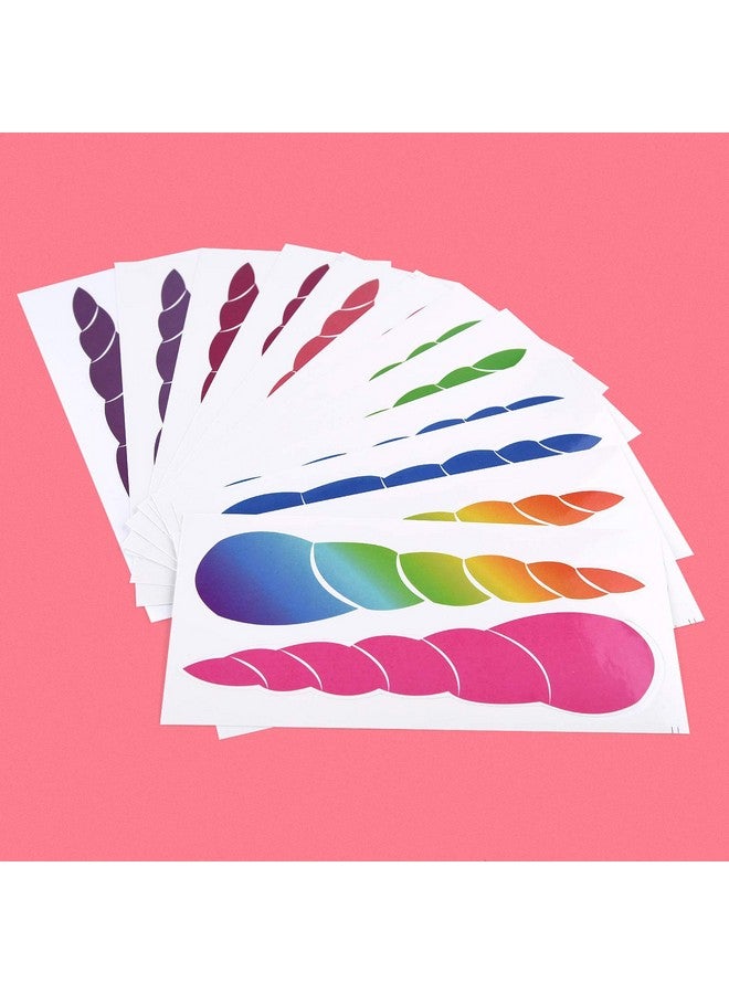 FEPITO Birthday Party Game For Kids Pin The Horn On Unicorn-Game Poster With 24 Horn Stickers Pin The Tail Game For Girl Unicorn-Birthday Rainbow Party Favors Supplies Wall Home Room Decorations - Image 3