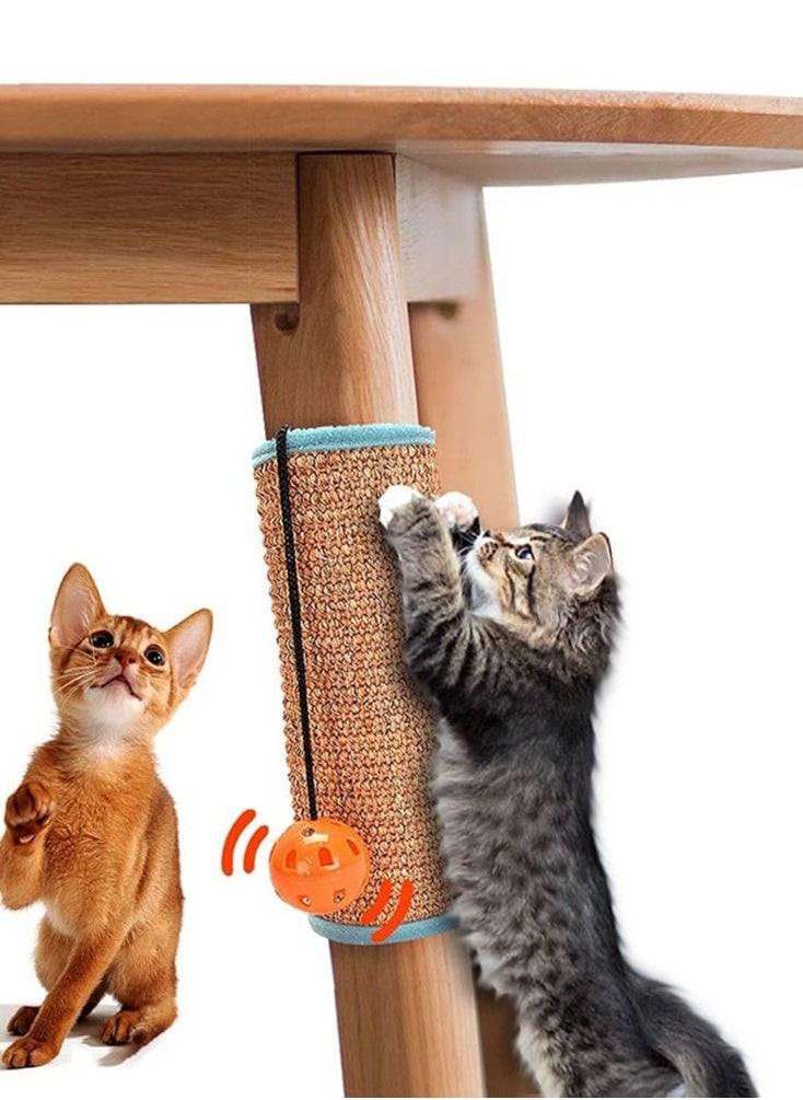 Y&D - Cat Scratching Post, Natural Sisal Scratch Post Wrapped Around The Legs of Tables and Chairs, with Interactive Ball Toys - Image 1
