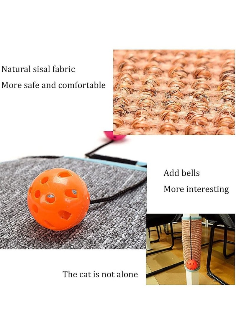 Y&D - Cat Scratching Post, Natural Sisal Scratch Post Wrapped Around The Legs of Tables and Chairs, with Interactive Ball Toys - Image 1