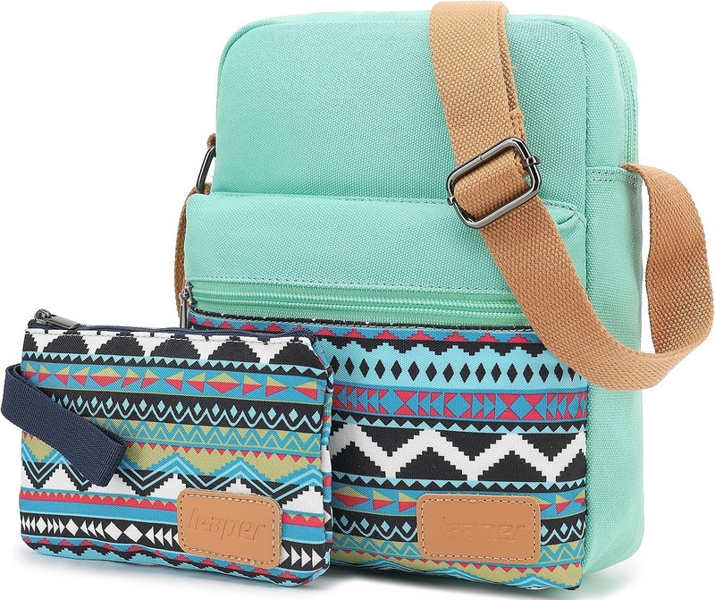 Leaper Girls Crossbody Purses for Kids 2 PCS Cross Body Bag Women Messenger Bag Girls Canvas Bag Cross Body Purse Set | for Kids, 2 PCS, Women - Image 2