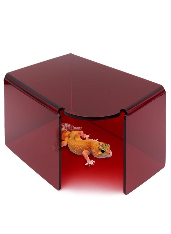 Niuohoy Visible Reptile Hide Box, PMMA Small Hideaway Snake Hide Enclosure, Easy to Clean Reptile Hides Cave for Leopard Geckos, Snakes, Lizards, Cornsnakes, Hamster - Large& Juvenilem (7.1 x 4.9 x 3.2in) - Image 1