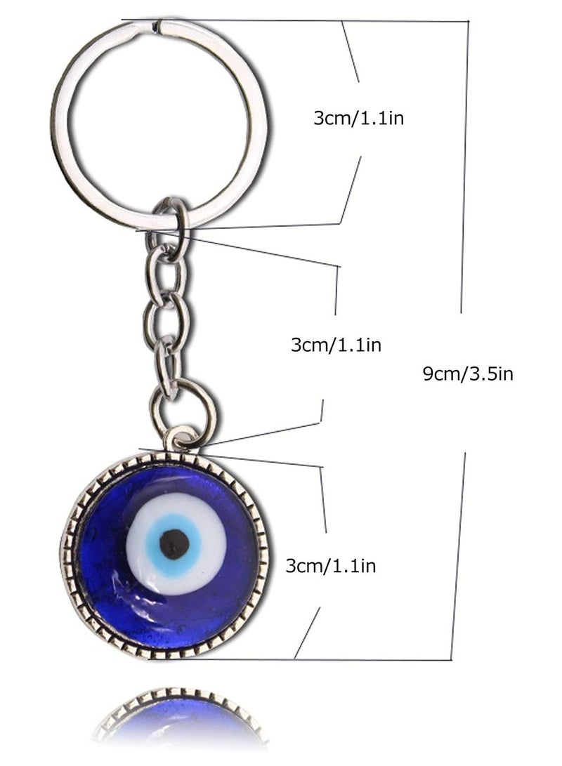 أوزيغالور 2 عبوة من سلاسل مفاتيح عين الشر التركية، حلية من سبيكة عين زرقاء للحظ - Image 2