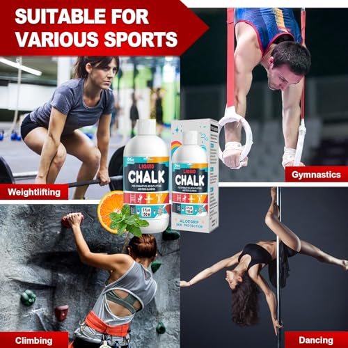 OUTTDOZ Pro Grade Liquid Chalk Mess-Free Gym Chalk for Weightlifting, Gymnastics, Rock Climbing, Dancing, Dries in Seconds| 1, 2, 4, 8, 30-Pack Options (5 oz 1-Pack) - Image 4