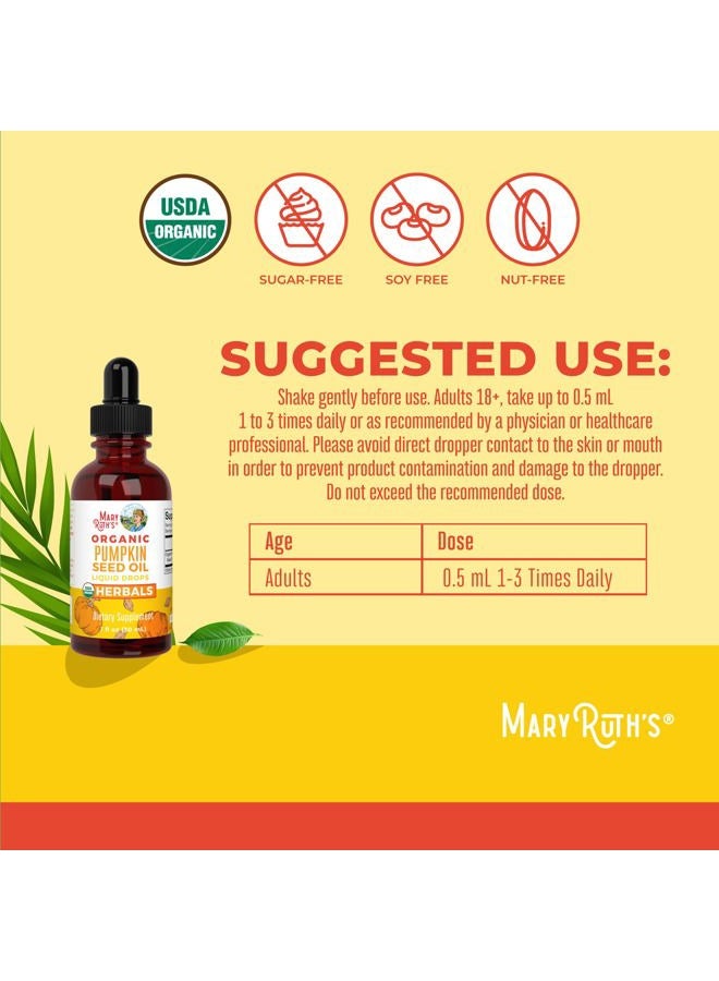 MaryRuth Organics Pumpkin Seed Oil Cold Pressed | 2 Month Supply | USDA Organic Pumpkin Seed Liquid Drops for Men and Women | Urinary Health in Men | Sugar Free | Vegan | Non-GMO | 60 Servings  - Image 3