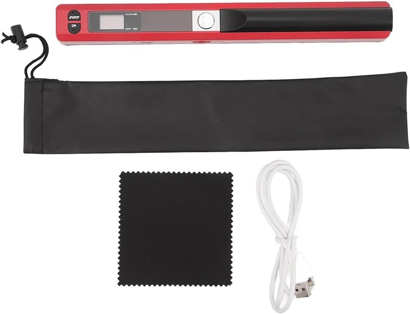 Portable Photo Scanner For A4 Documents JPG PDF Format Selection Up To 900 DPI Red - Image 2