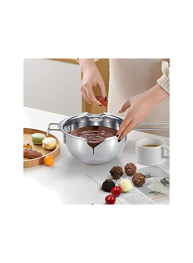 AMERTEER Stainless Steel Double Pot, kitchen Melting Pot Baking Tools, Chocolate, butter, cheese, Caramel and Candy melting pot Suitable for gas and electric stoves. - Image 2