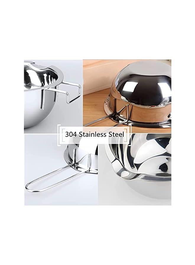 AMERTEER Stainless Steel Double Pot, kitchen Melting Pot Baking Tools, Chocolate, butter, cheese, Caramel and Candy melting pot Suitable for gas and electric stoves. - Image 4