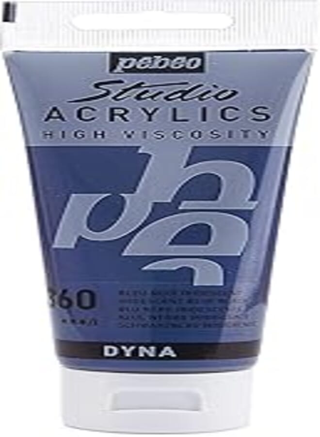 PEBEO - Acrylic Fine Studio Acrylics - Iridescent Blue Black - Iridescent Blue Black 100ml/3.38oz