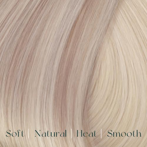 Easyouth Clip in Human Hair Extensions Highlight Thick Human Hair Clip in Extensions Warm Ash Blonde Highlights Bleach Blonde Hair Extension Real Human Hair Clips ins 18 In 7Pcs 120G - Image 2