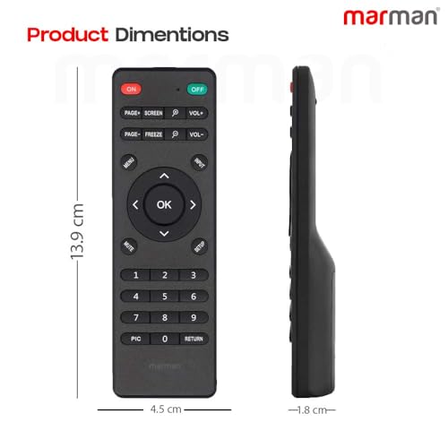 marman® Compatible with Universal Projector Remote Control Model RM-P1375 Suitable for Projector Brands are Listed with 2 Step Easy Configuration Remote Controller - Pairing Required - Image 3