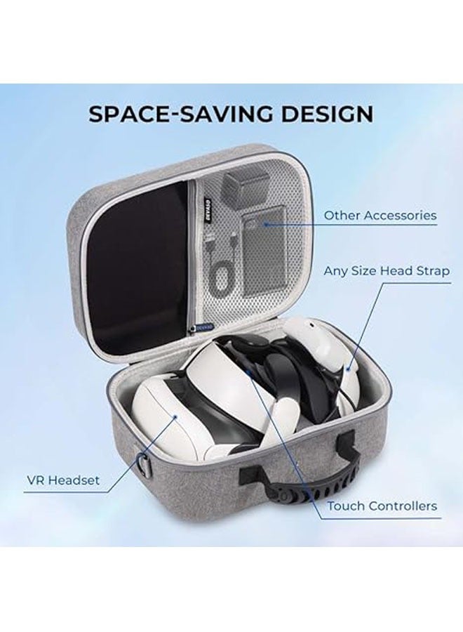 Meta Quest 3 Large Carrying Case, Travel Hard Shell Compatible with Battery Headband, Controllers, and Other Accessories, Superior Protection for Hard Shell and Oculus - Image 2