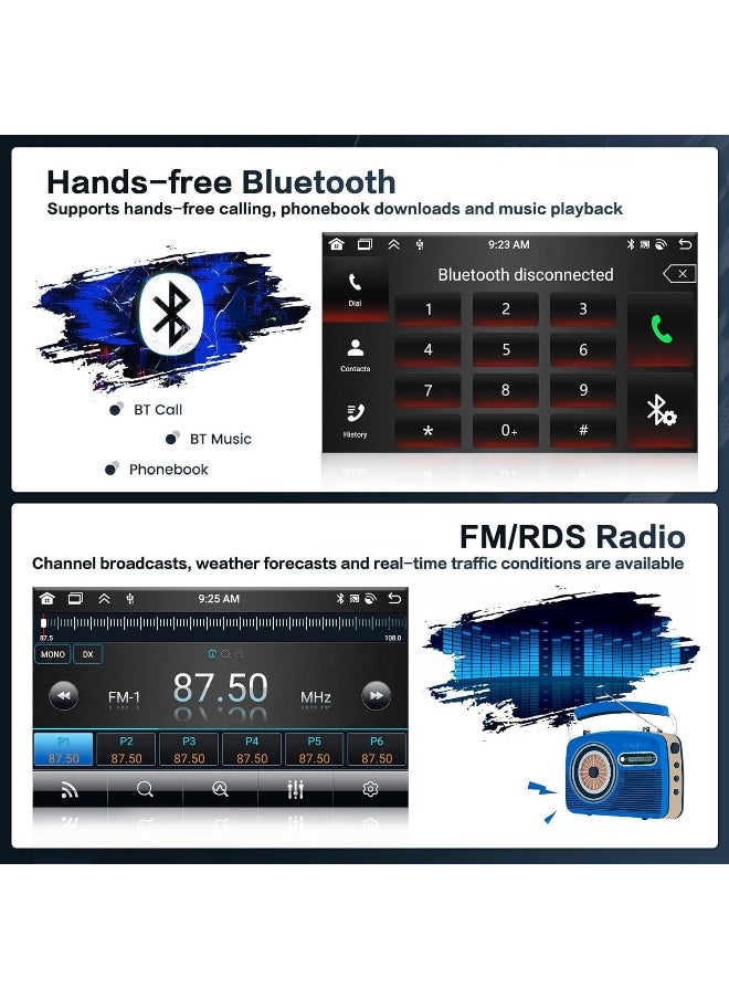 فيريكس - شاشة ستيريو سيارة أندرويد لبيجو 2008 208 متوافقة 2012-2018 مع Apple Carplay Android Auto لاسلكية WiFi DSP FM AM BT واجهة سريعة 2 جيجابايت 32 جيجابايت 4 CORE - Image 1