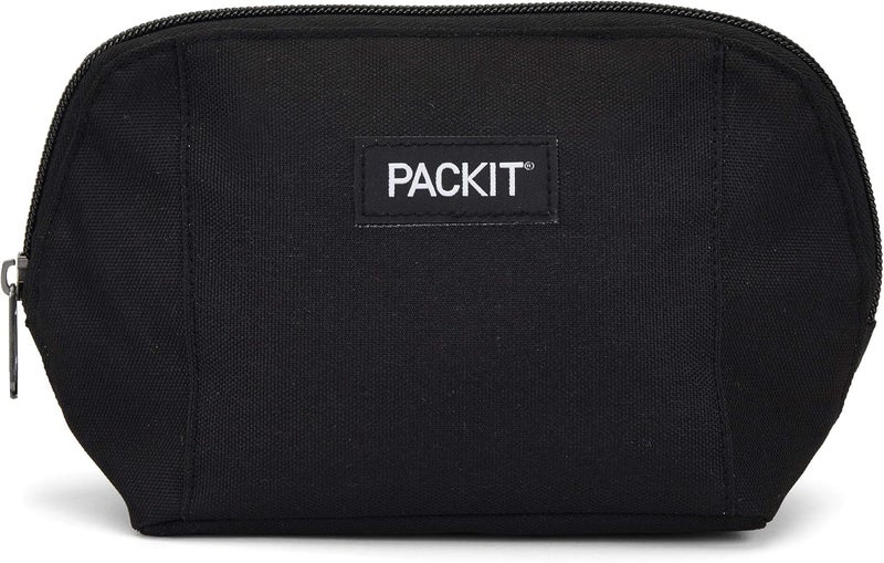 Pac-Kit Freezable Snack Bag, Black, Built with EcoFreeze Technology, Foldable, Reusable, Zip Closure Locks in Cool Dry Air, Great for All Ages, and Fresh Snacks On the Go - Image 1