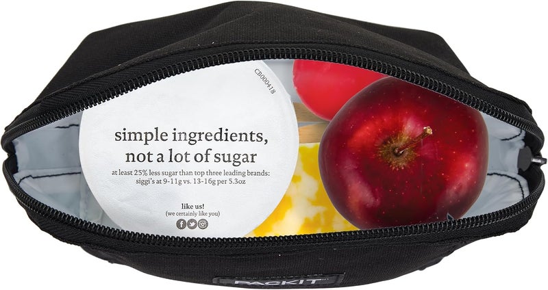 Pac-Kit Freezable Snack Bag, Black, Built with EcoFreeze Technology, Foldable, Reusable, Zip Closure Locks in Cool Dry Air, Great for All Ages, and Fresh Snacks On the Go - Image 4