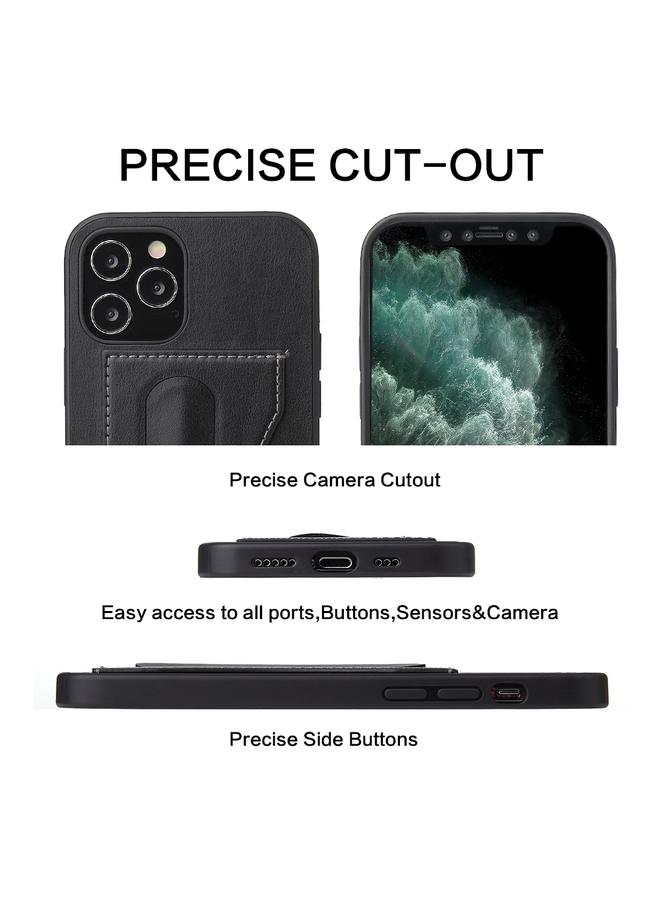 Zaboon Case For iPhone 12 Pro Max Fierre Shann Full Coverage Protective Leather Case with Holder & Card Slot - Image 5