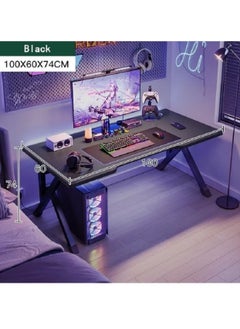 EXPERT Home Gaming Computer Desk, Study Writing Table, Modern Simple Laptop Table for Students, Teens and Adults, Easy to Assemble (Black)EI-105  - Image 1