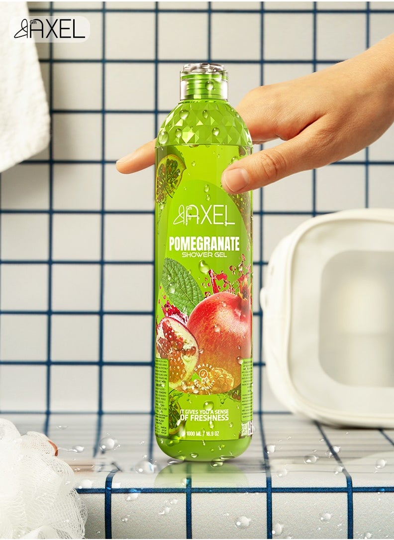Pomegranate Scented Shower Gel - 1000ml - Deep Cleansing and Hydration with a Fruity Touch