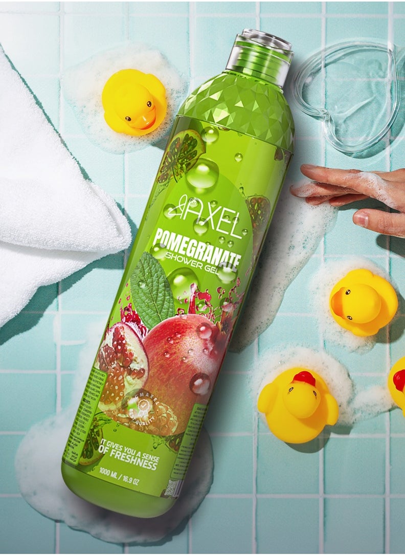 Pomegranate Scented Shower Gel - 1000ml - Deep Cleansing and Hydration with a Fruity Touch