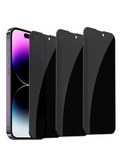 Privacy Screen Protector for iPhone 14 Pro Max 9H Tempered Glass 3-Pack Full Coverage Anti-Spy No Bubbles Case Friendly (iPhone 14 Pro Max)
