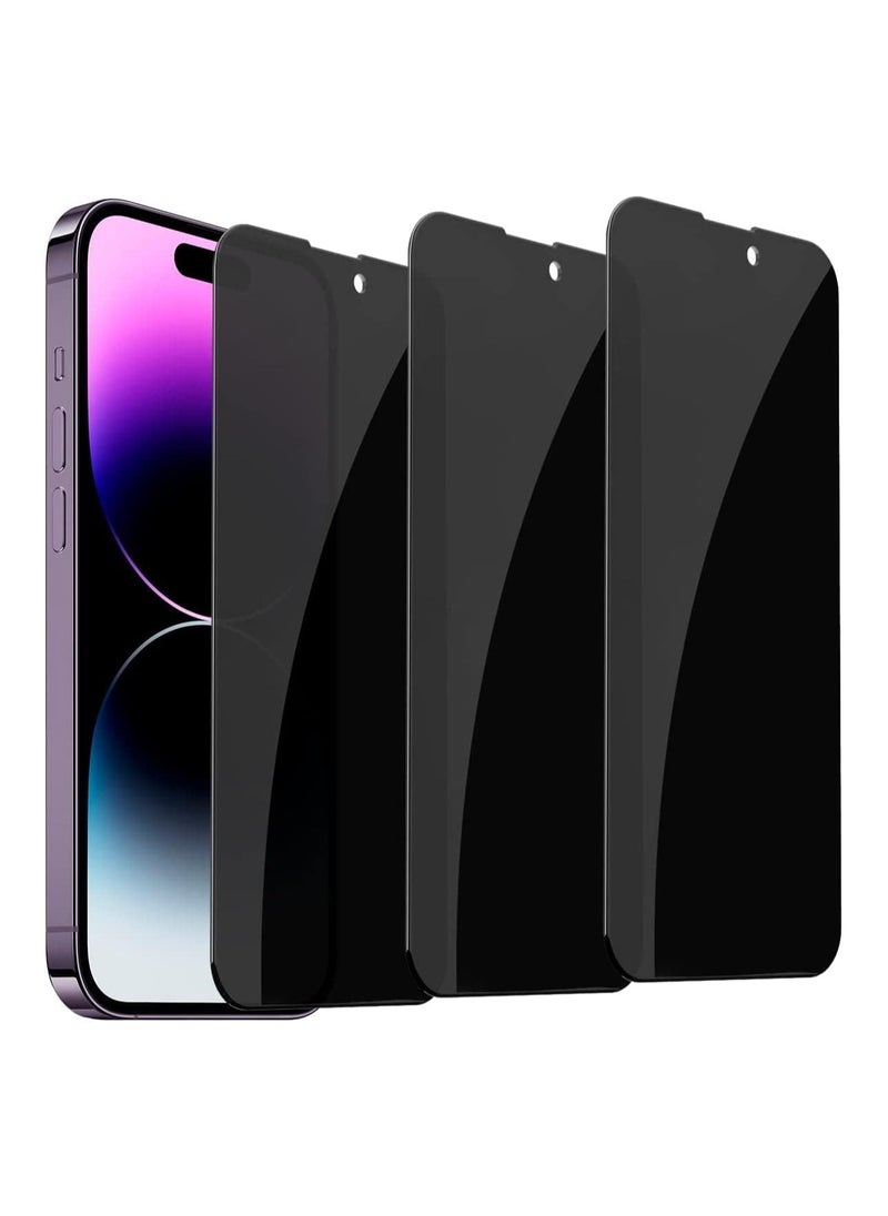 Generic - Privacy Screen Protector for iPhone 14 Pro Max 9H Tempered Glass 3-Pack Full Coverage Anti-Spy No Bubbles Case Friendly (iPhone 14 Pro Max) - Image 1