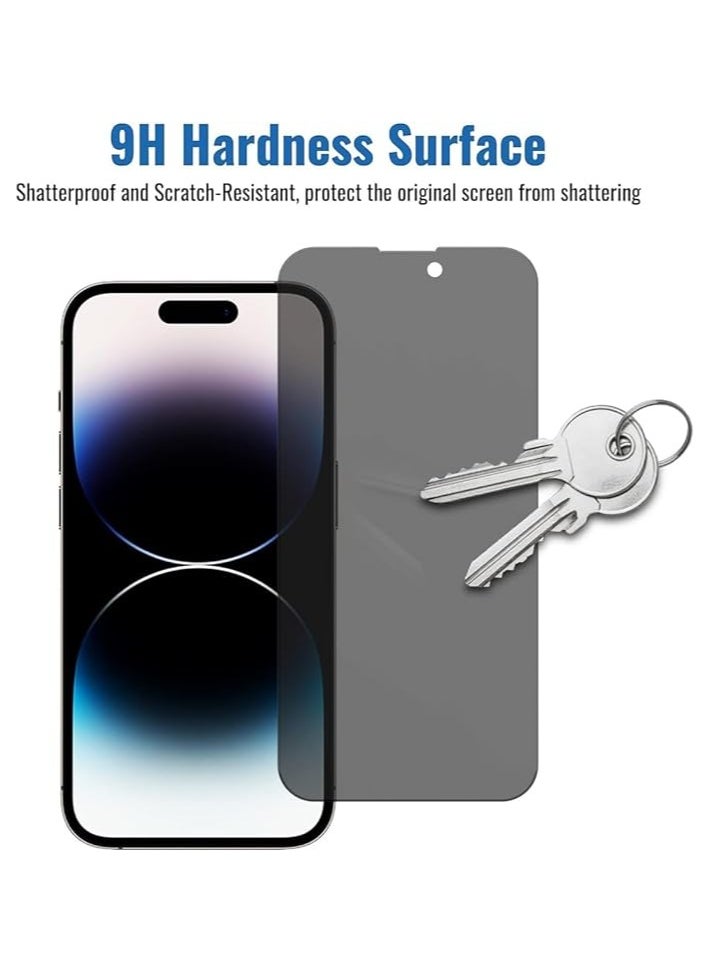 Generic - Privacy Screen Protector for iPhone 14 Pro Max 9H Tempered Glass 3-Pack Full Coverage Anti-Spy No Bubbles Case Friendly (iPhone 14 Pro Max) - Image 1