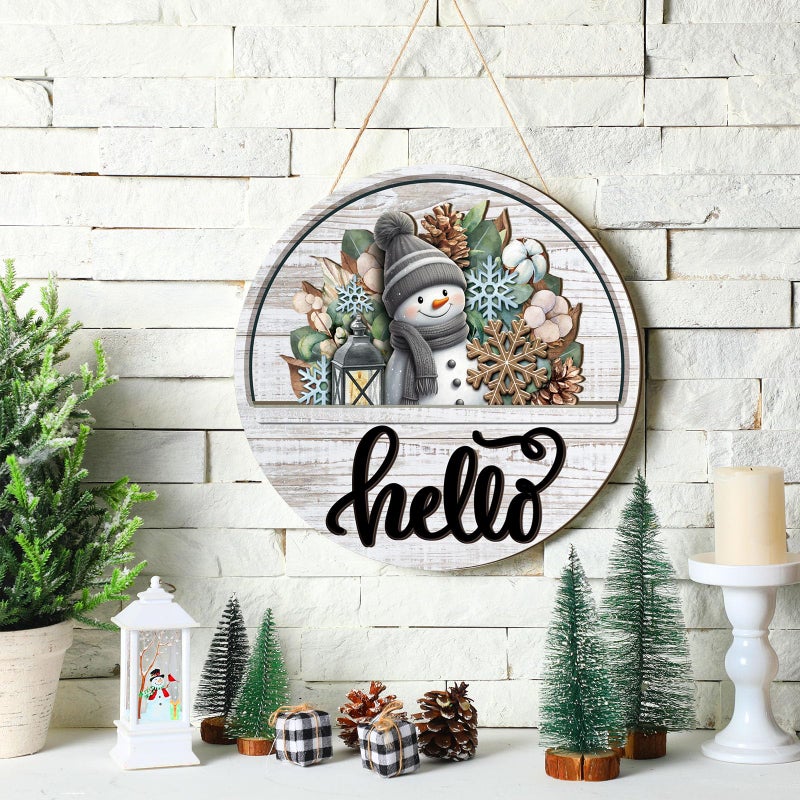 Yousoontic 17 Pcs 12 Inch Magnetic Welcome Door Sign Interchangeable Front Door Wreath Decor Rustic Seasonal Hanging Sign Easter Spring Decor for Home Warming Gift(Lovely Color,Hello) - Image 5