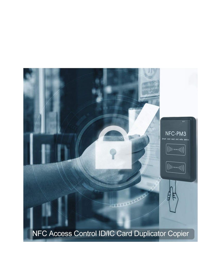NFC Card Reader, USB Charged RFID Reader Writer, ID Card Copier Duplicate,  NFC Access Control Card, Full Encryption Decode, Contactless Smart Card Reader Writer, No Software