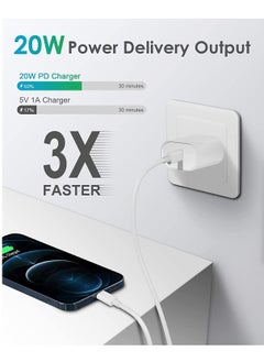 ELTRAZONE 20W PD Charger for iPhone 14 | iPhone 14 Pro with Charger Adapter with C Type Cable Compatible for iPhone 13 Charger | iPhone 12 | iPhone 11 | iPhone X | 8 Series and Later(Adapter+Cable)-White  - Image 3