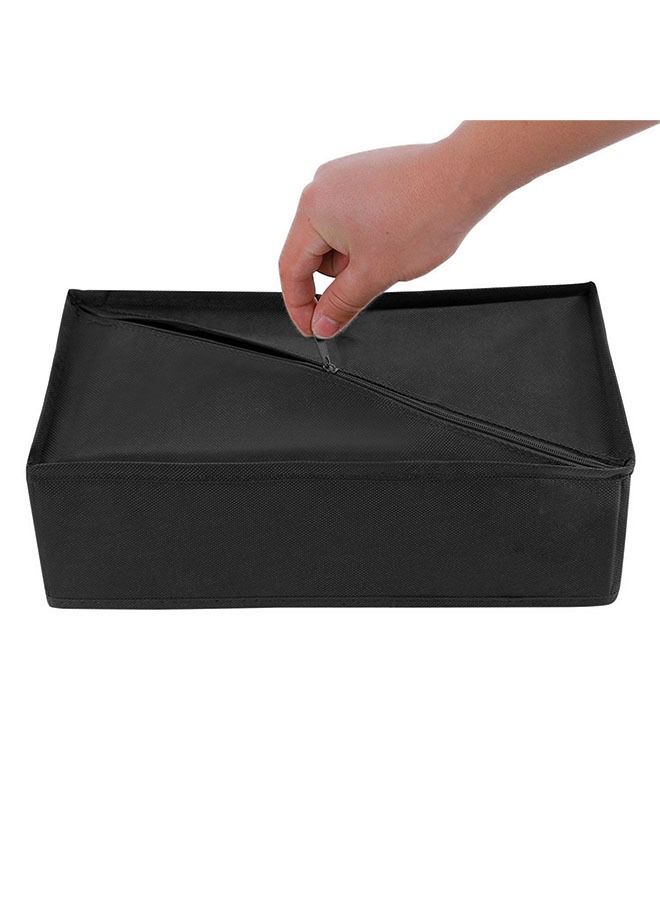 Ant Set of 4 Foldable Sock Underwear Drawer Organizer Box, Closet Dresser Drawers Storage Box for Lingerie Panties Clothes Ties (Black)  - Image 5